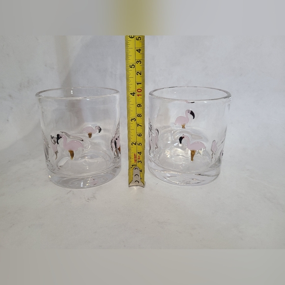 Viral Icon Drinking Glasses - Flamingo Icons Set of Two (2) - Picture 6 of 8